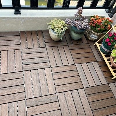 SGS DIY Tiles Wpc Hollow Board Nietoksyczny Anti Rot 146 X 22mm Wpc Hollow Board