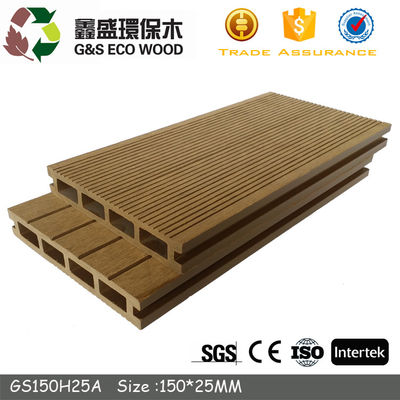Non Biodegradable Hollow Wpc Decking Pests Proof Outdoor Composite Wood Flooring