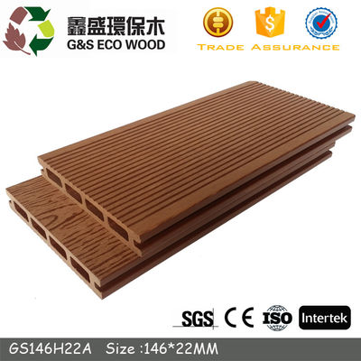 Non Biodegradable Hollow Wpc Decking Pests Proof Outdoor Composite Wood Flooring