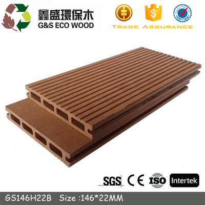 157 x 22 mm Park WPC Hollow Decking Trwałe deski tarasowe Hdpe