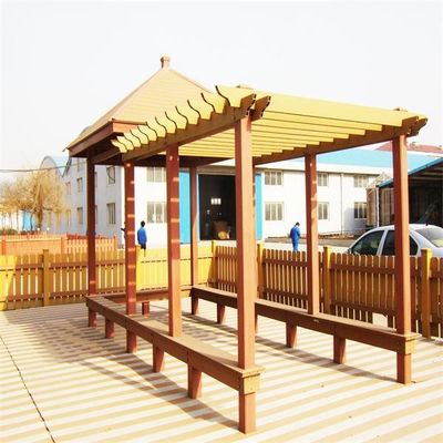 5.9M Outdoor Wood WPC Pergola Zapobieganie próchnicy Wodoodporny