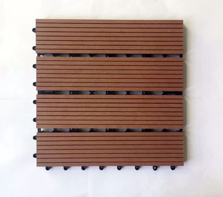 WPC HDPE Diy blokujące płytki pokładowe Podłogi Wpc Wood Plastic Composite Decking