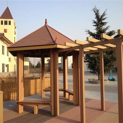 5.9M Outdoor Wood WPC Pergola Zapobieganie próchnicy Wodoodporny